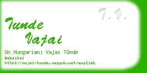 tunde vajai business card