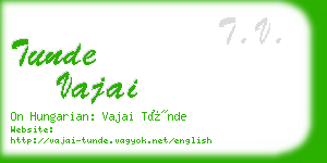 tunde vajai business card